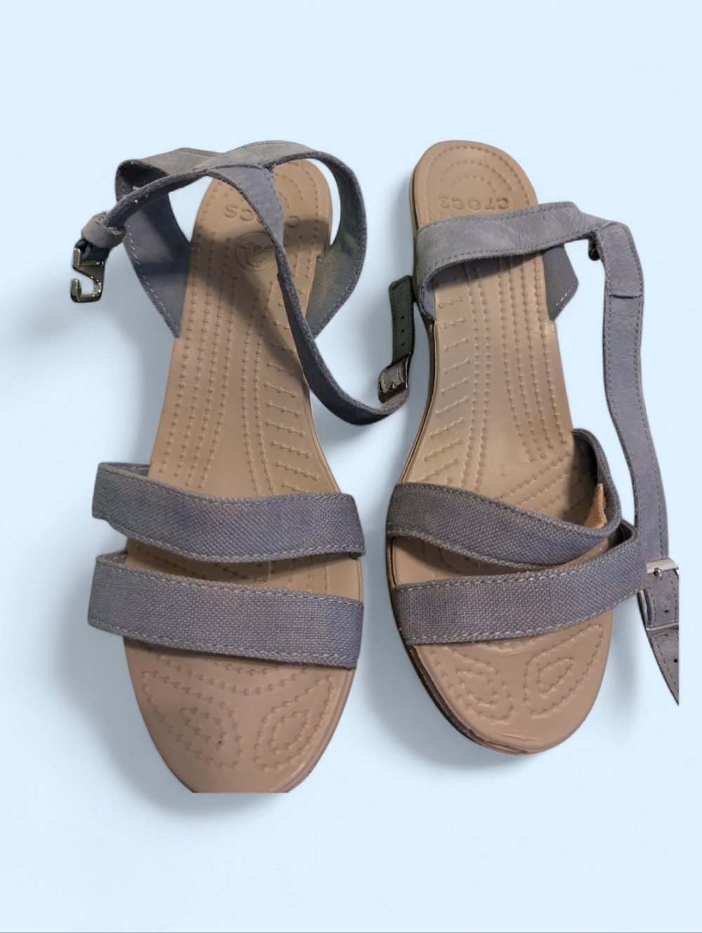 CROCS Women's Grey Strappy Sandals